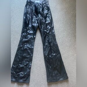 Twik faux leather flare pants